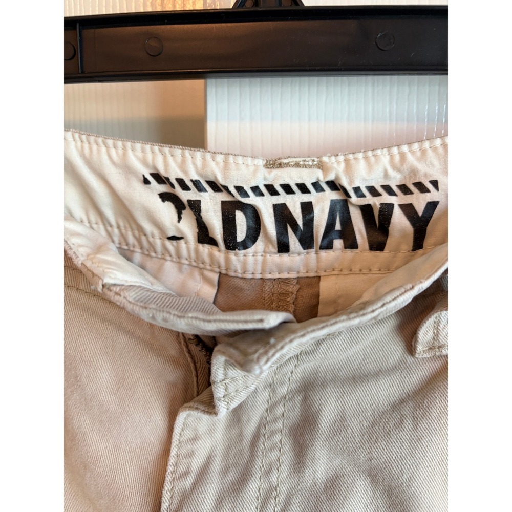 Old Navy Mens Khaki Tan Cotton Twill Cargo Shorts Size 28 Casual Utility - Picture 2 of 5